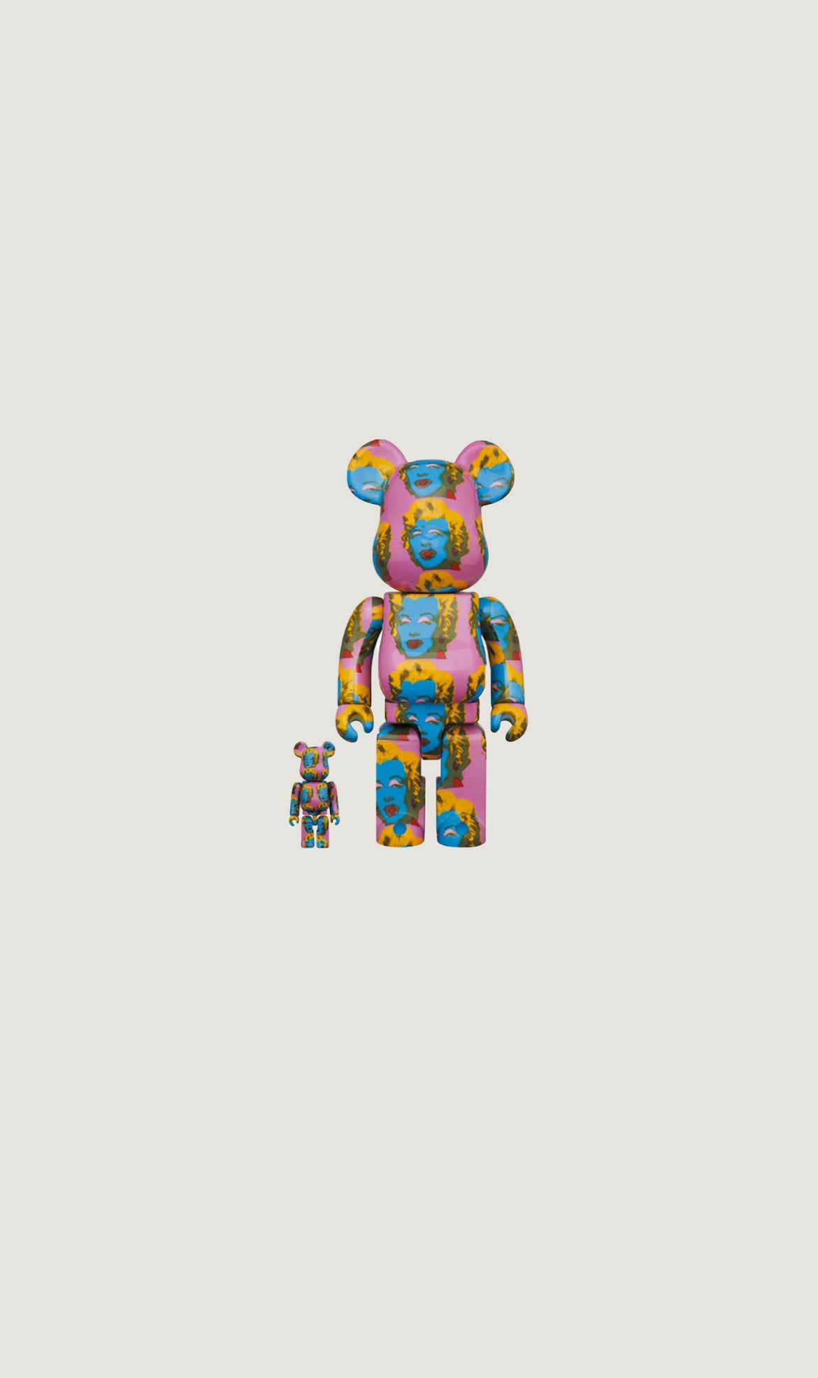 將圖像加載到圖庫查看器中，BEARBRICK ANDY WARHOL - MARILYN MONROE #2 100% &amp; 400% SET
