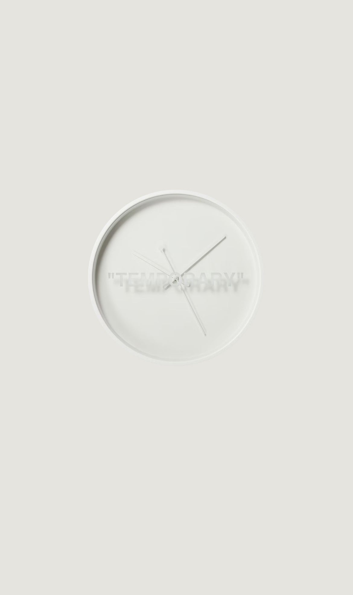 Load image into Gallery viewer, VIRGIL ABLOH X IKEA MARKERAD &quot;TEMPORARY&quot; WALL CLOCK - WHITE
